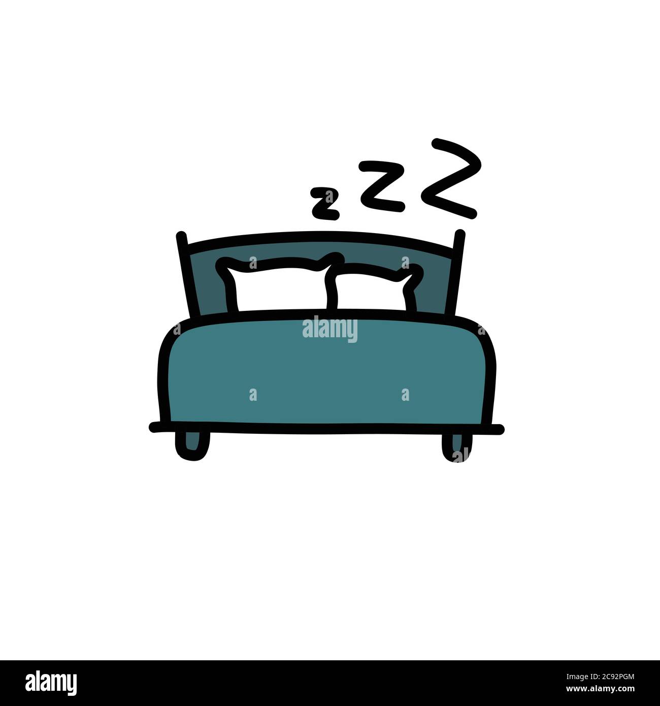 bed doodle icon, vector illustration Stock Vector Image & Art - Alamy