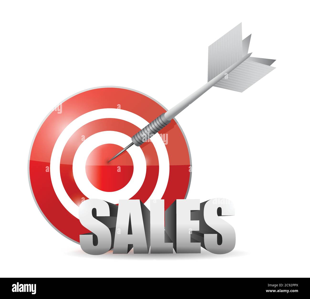 Sales target illustration design over a white background Stock Vector ...