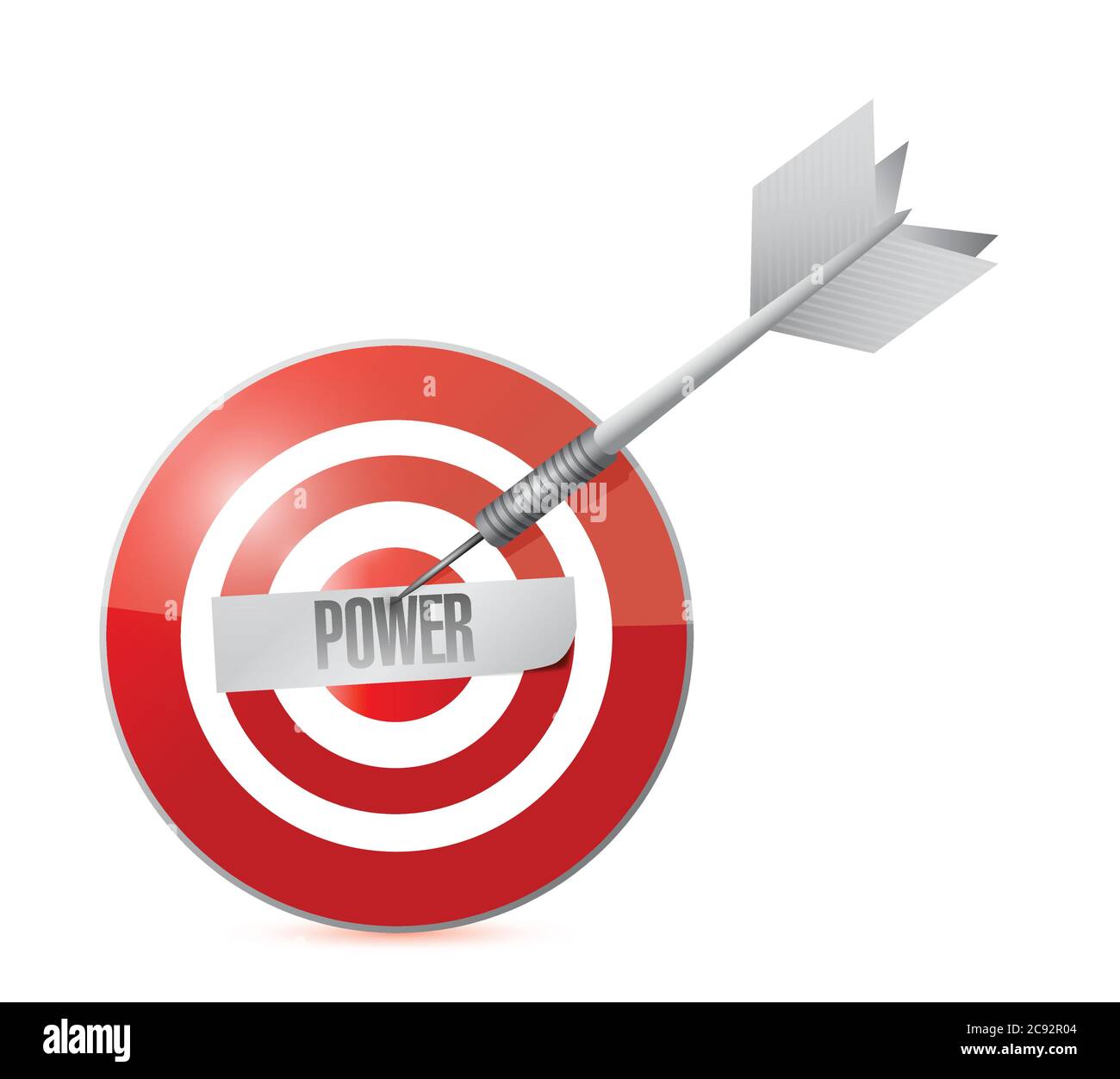 Target power. illustration design over a white background Stock Vector