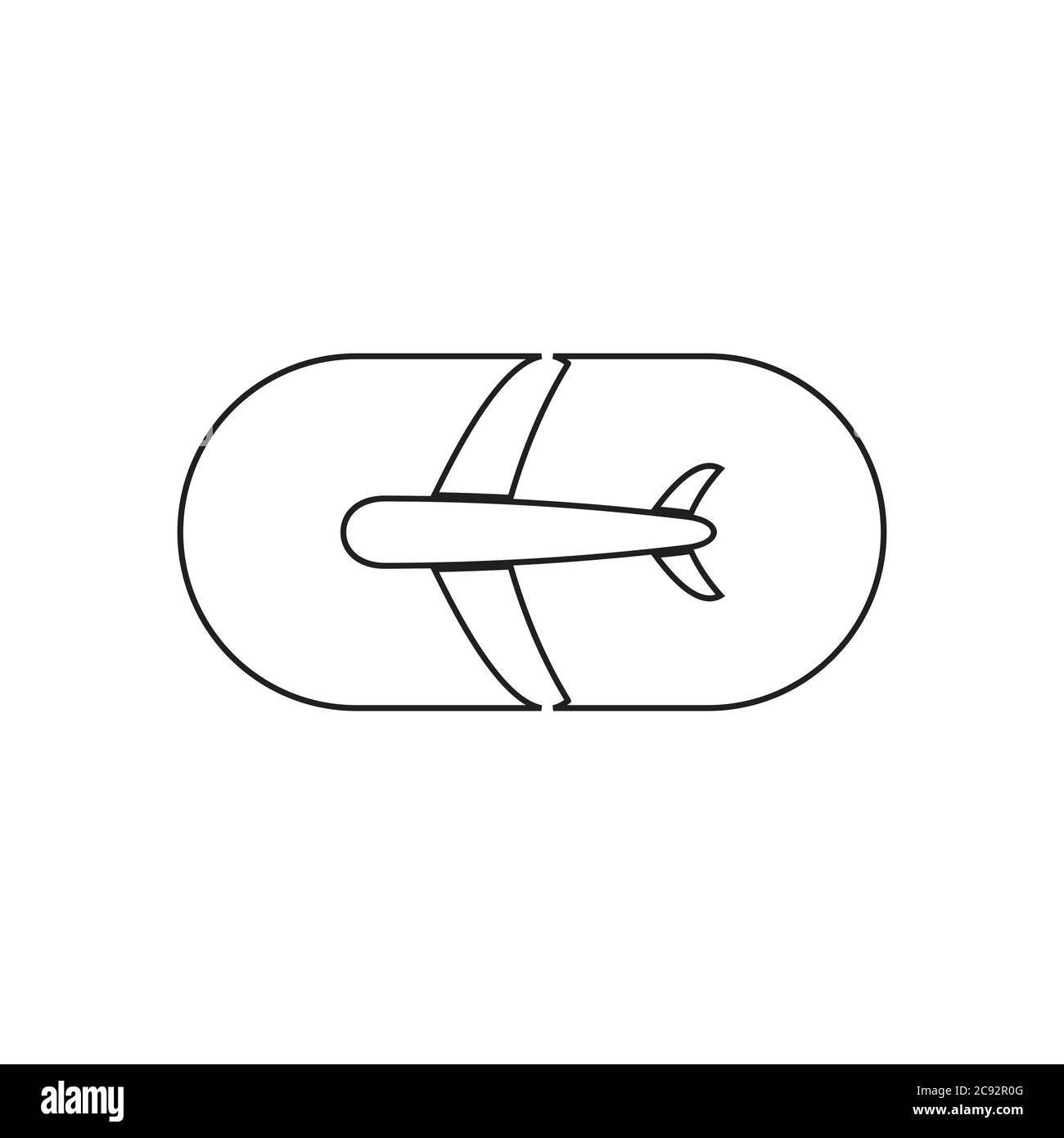 airplane pills drug symbol vector Stock Vector