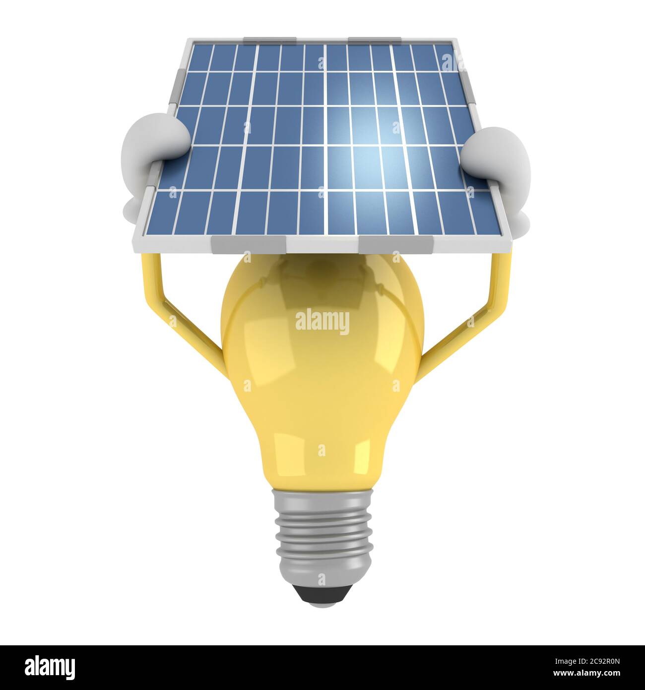 Solar bulb clearance with panel