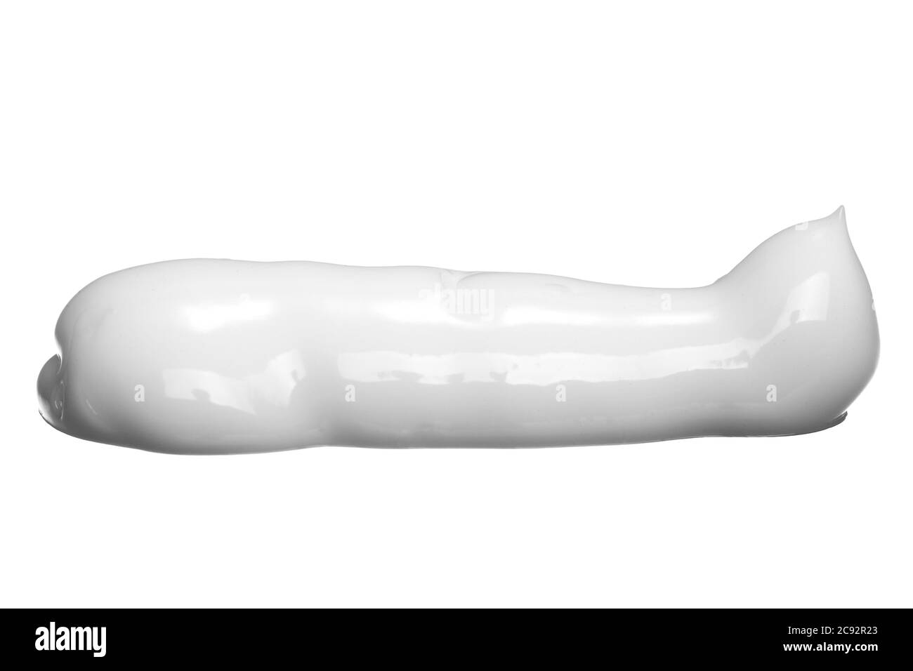 white cosmetic toothpaste isolated on white background Stock Photo - Alamy