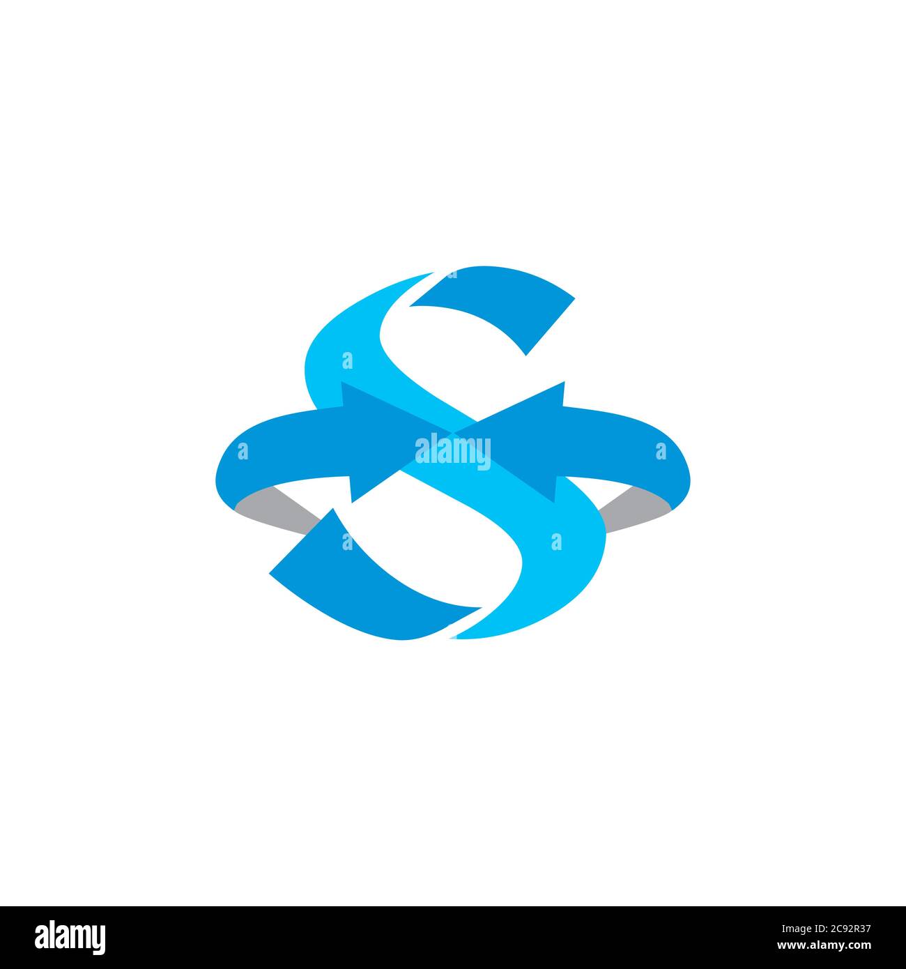 letter s circle arrow 3d logo vector Stock Vector Image & Art - Alamy