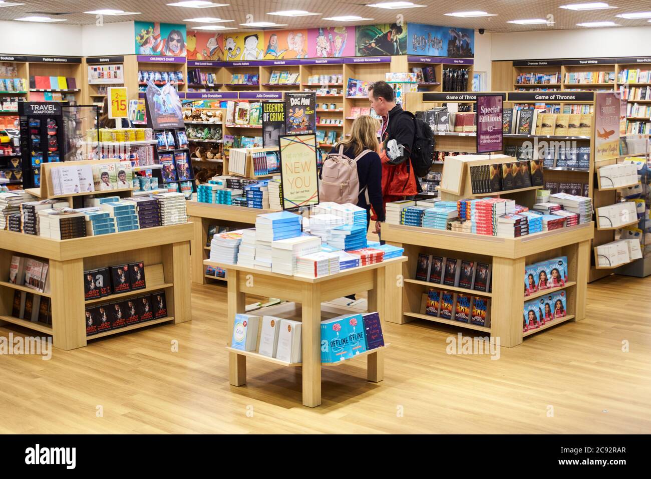 Branch of The Bookshop by WH Smith in the airside terminal of Luton Airport. Stock Photo