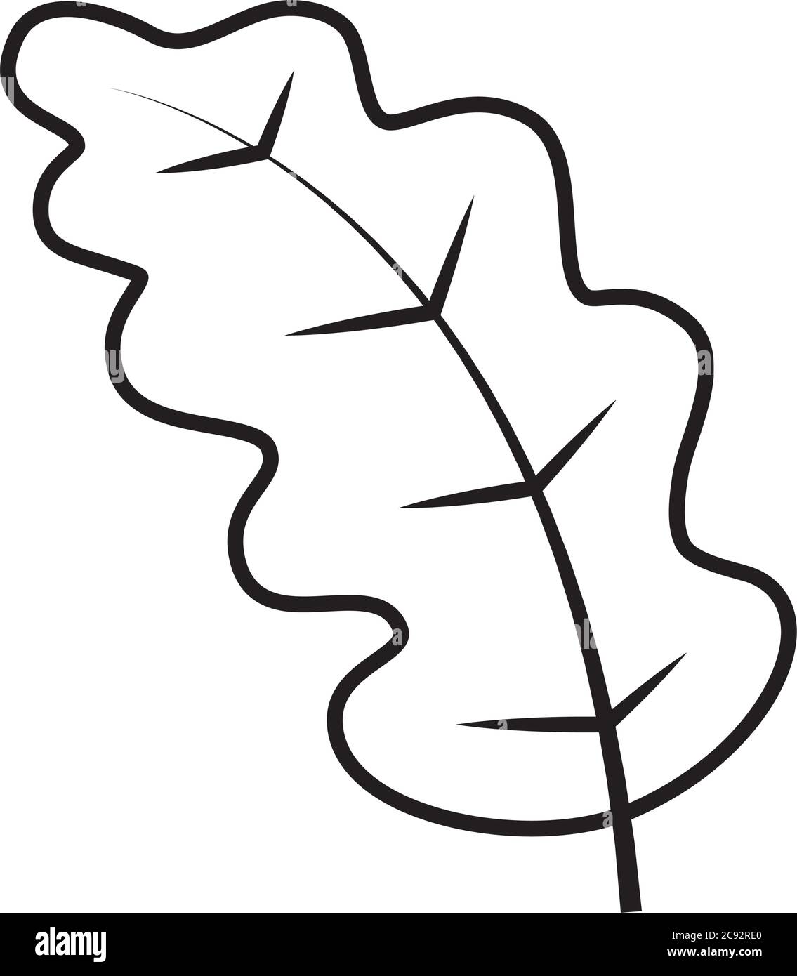 tropical leaf line style icon design of Natural floral nature and plant ...