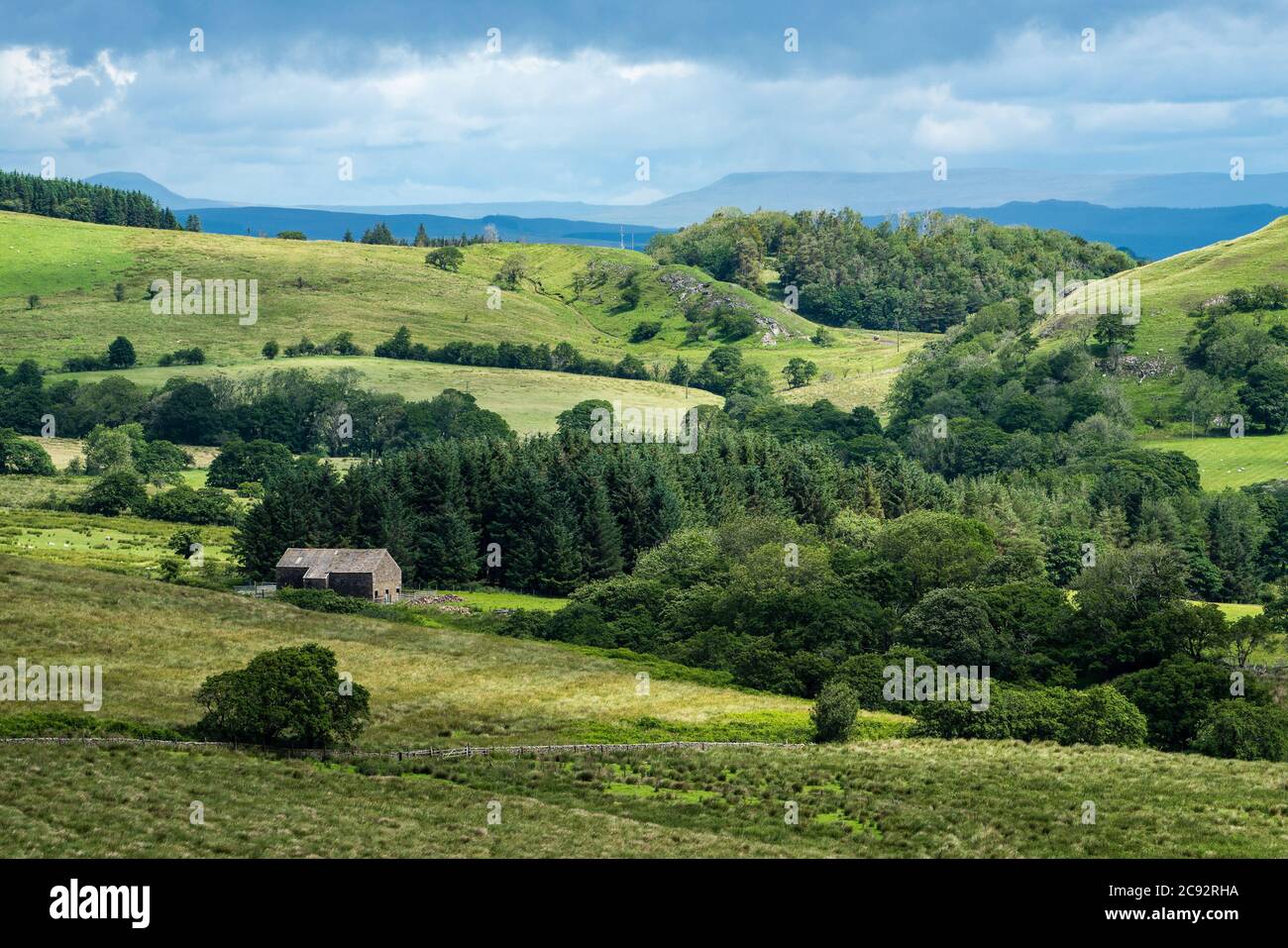 View over Whitewell, Clitheroe, Lancashire, UK Stock Photo