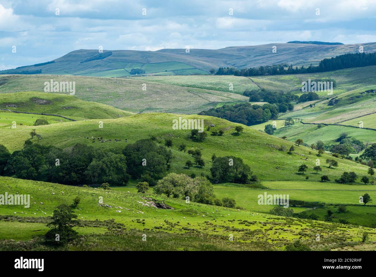 View over Whitewell, Clitheroe, Lancashire, UK Stock Photo Alamy