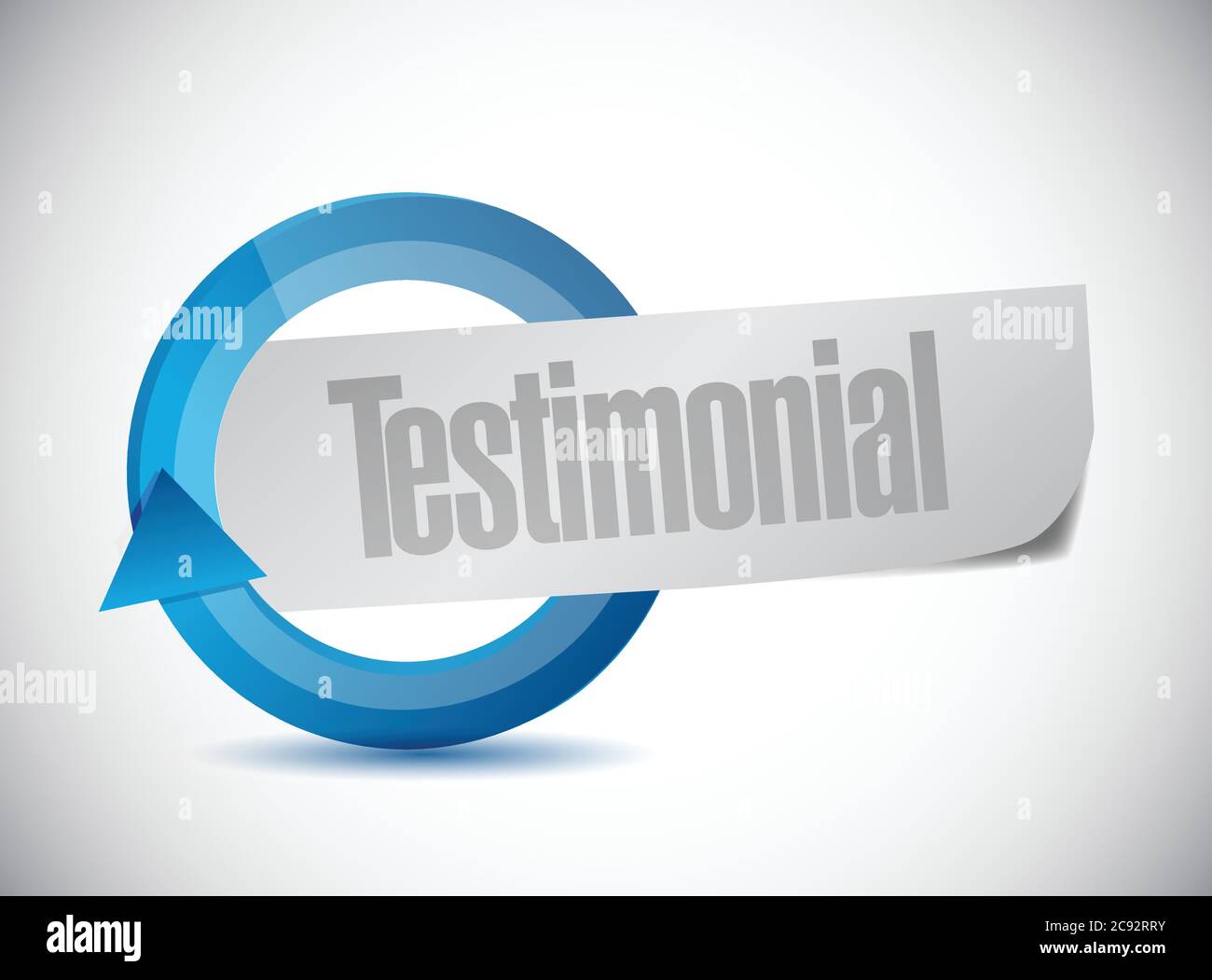 Testimonial cycle illustration design over a white background Stock Vector