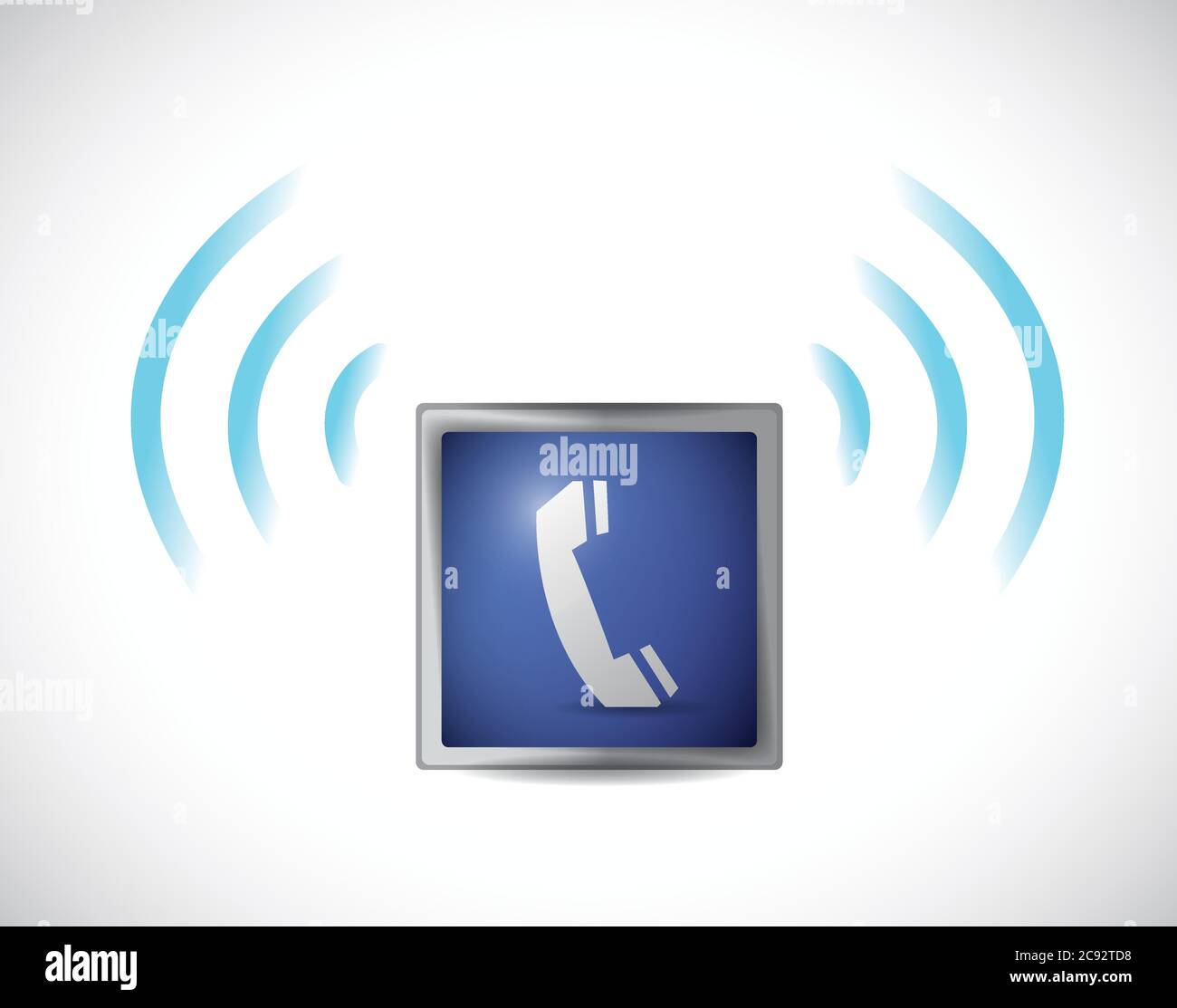 Phone icon ringing illustration design over a white background Stock ...