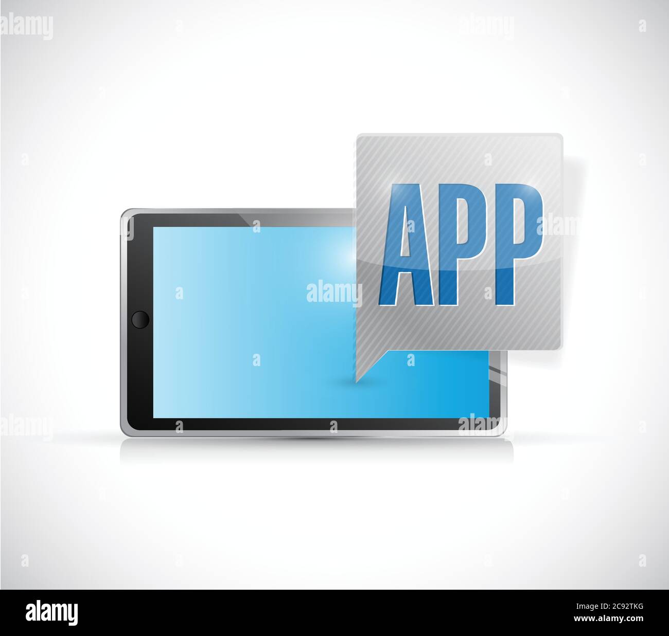 Tablet app illustration design over a white background Stock Vector ...