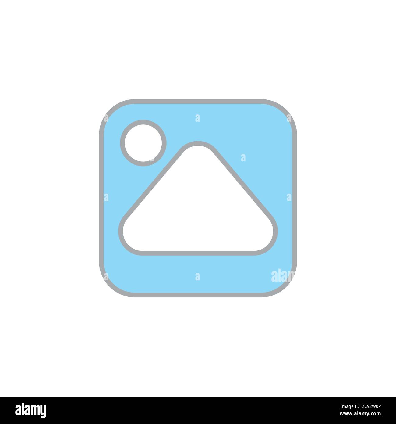 mountain moon simple triangle negative space design vector Stock Vector