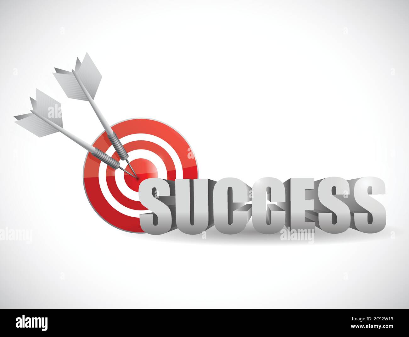 Success bulls eye target illustration design over a white background Stock Vector