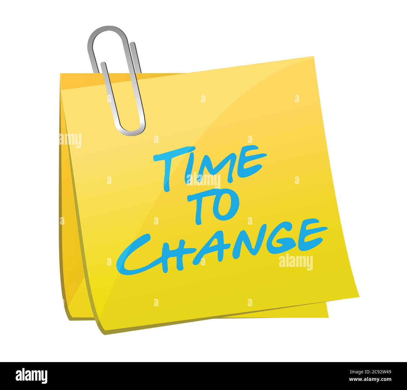 Time to change post illustration over a white background Stock Vector
