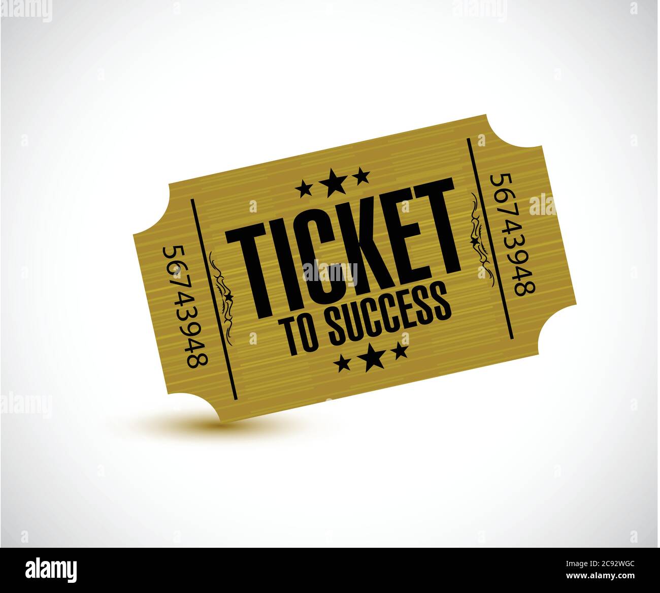 Ticket to success concept illustration design over a white background ...