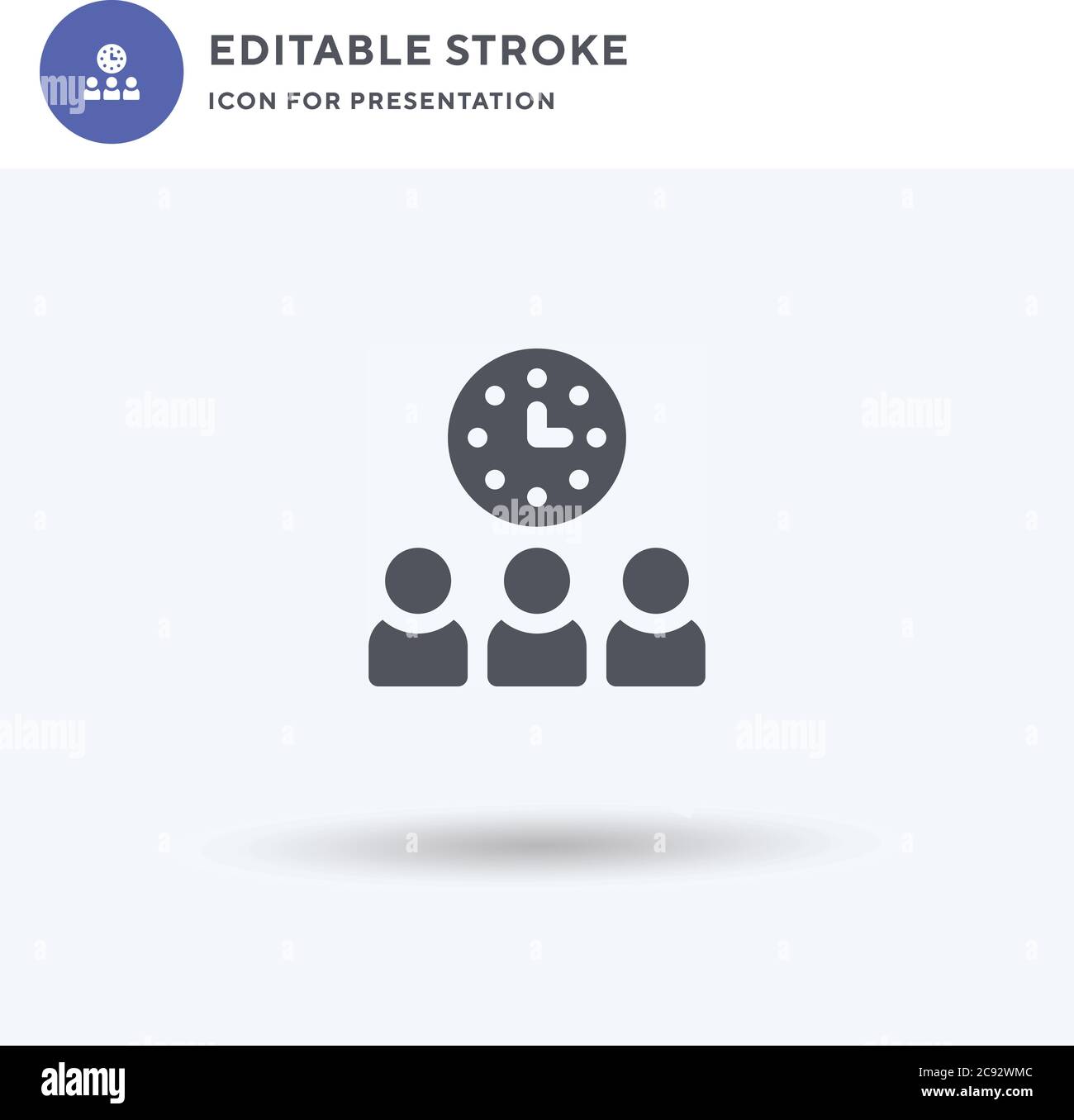 Time Management icon vector, filled flat sign, solid pictogram isolated ...