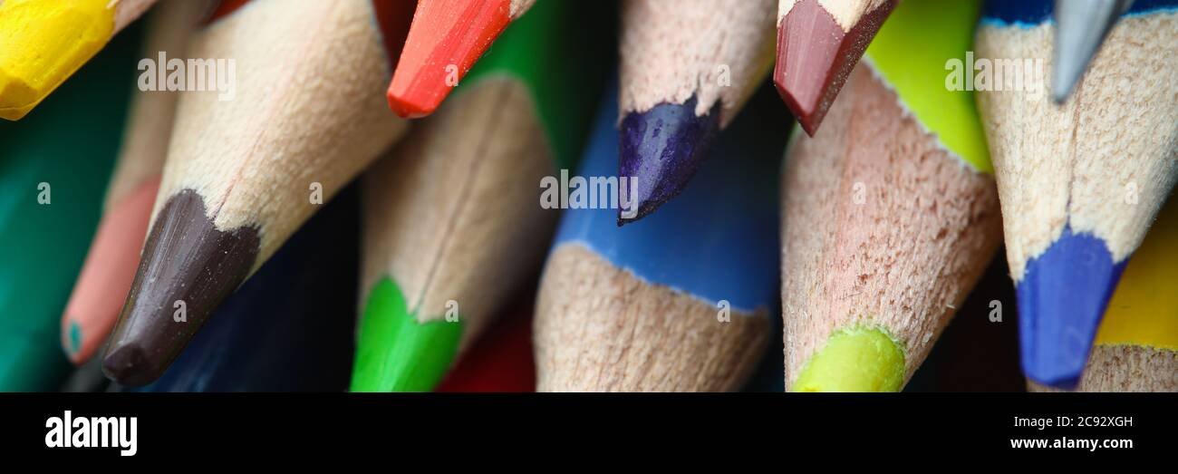 Colored pencils kit Stock Photo Alamy
