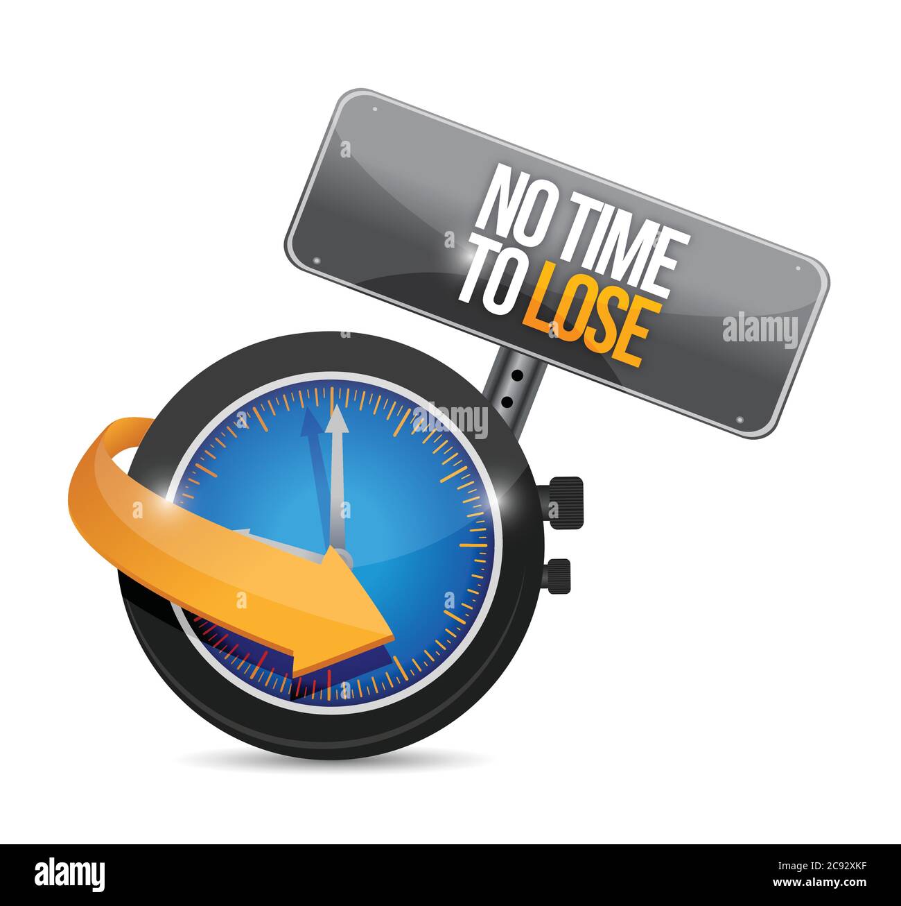 No time to lose concept illustration design over a white background Stock Vector