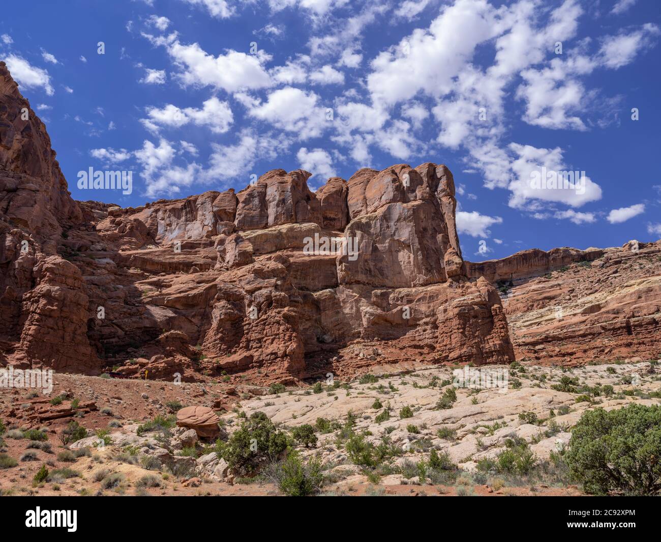 Rock formations in Utah desert, USA Stock Photo