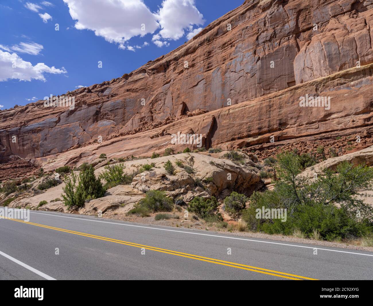 Rock formations in Utah desert, USA Stock Photo