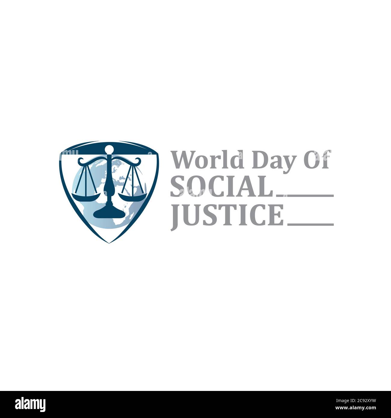 World Day of Social Justice. Vector flat illustration Stock Vector