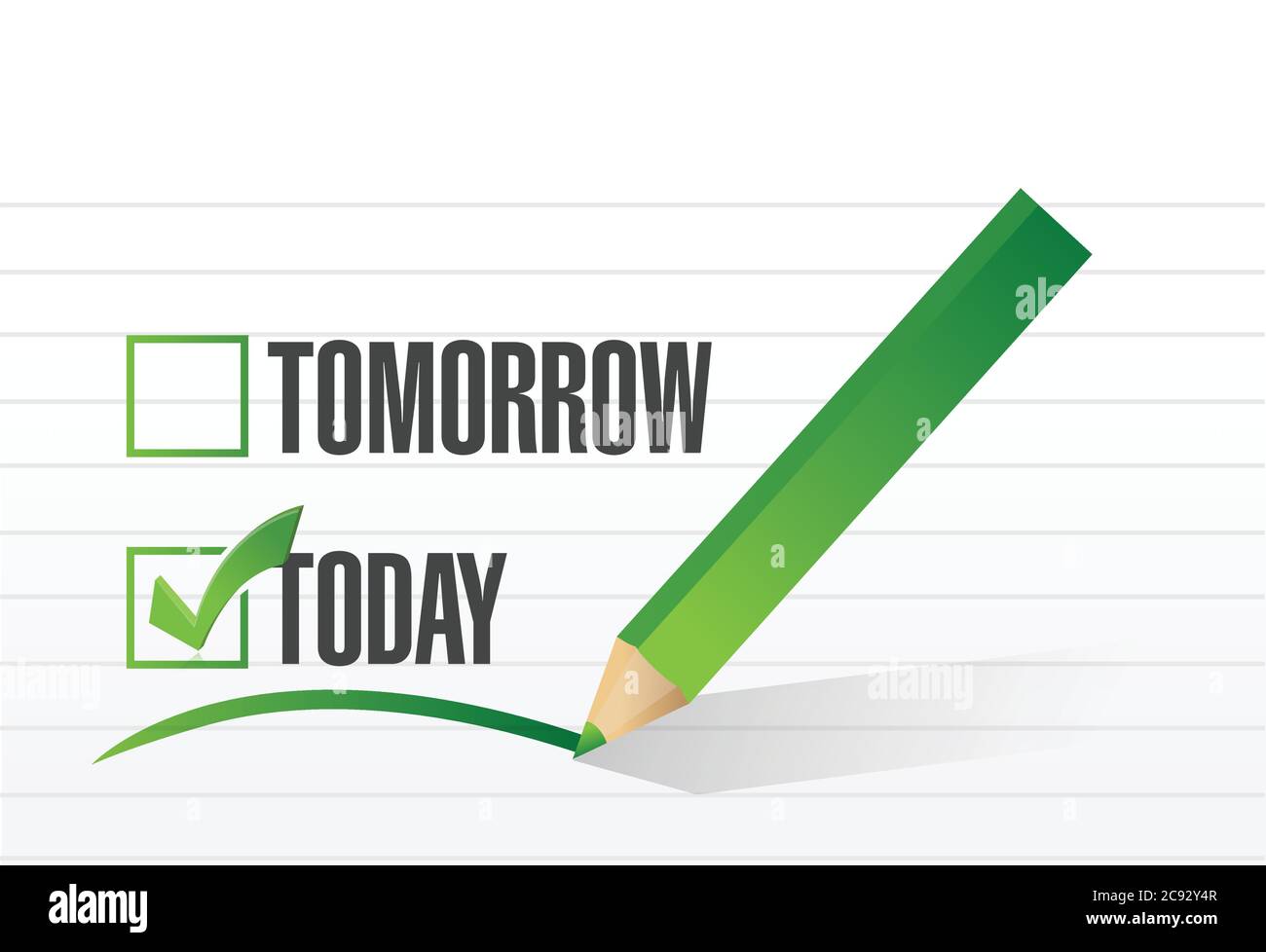Today check mark box illustration design over a white background Stock ...