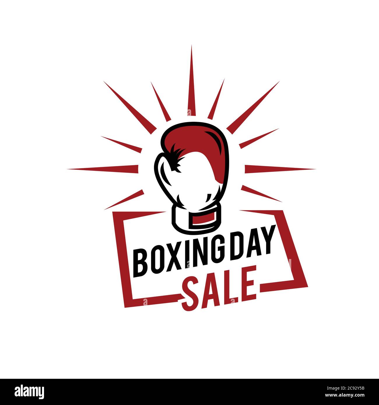 Creative Top view flat lay promotion composition Boxing day sale text on lightbox white background copy space Template Boxing day sale mockup winter c Stock Vector