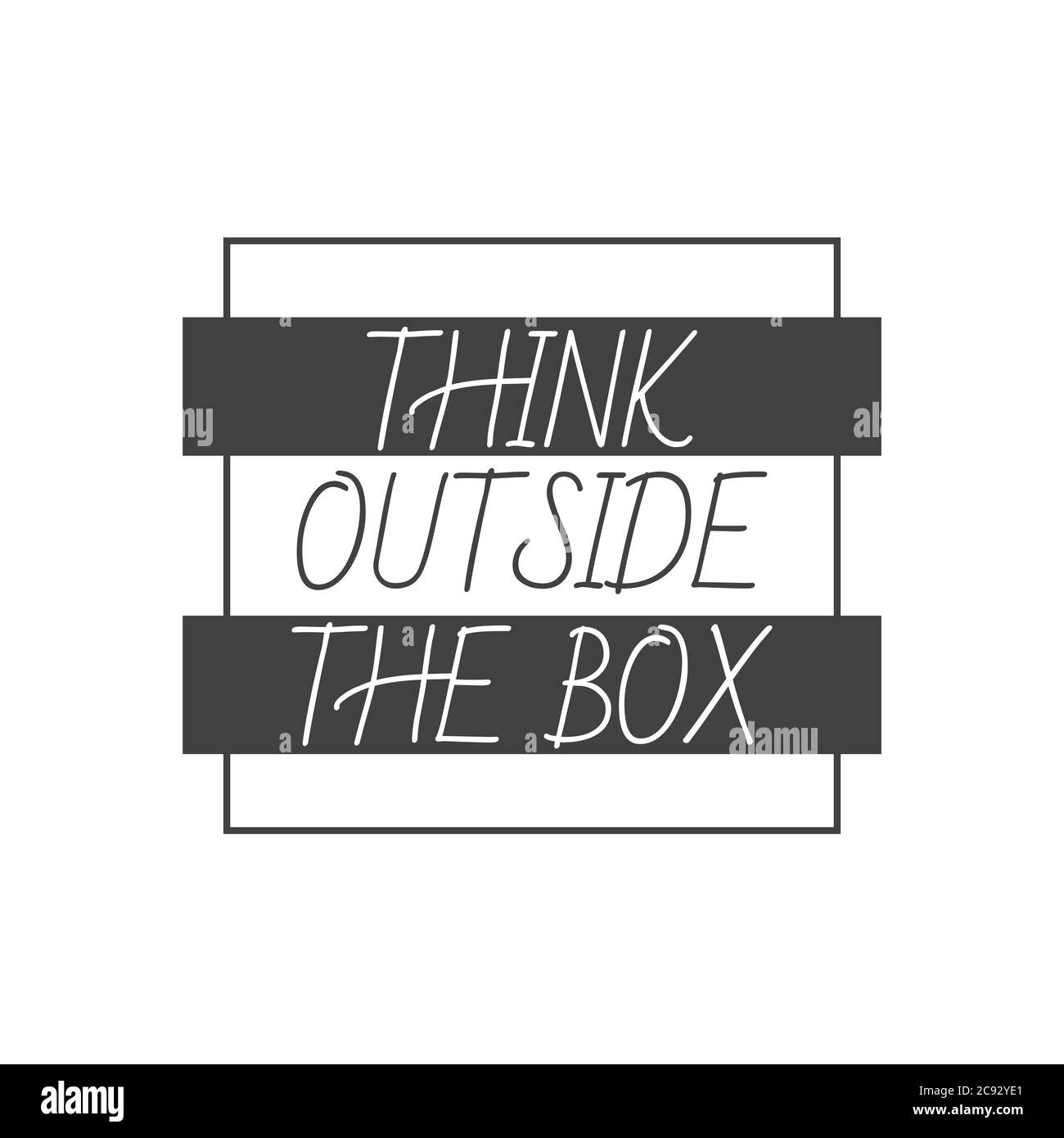 think outside the box icon isolated on white background from design thinking collection. think outside the box icon trendy and modern think outside th Stock Vector