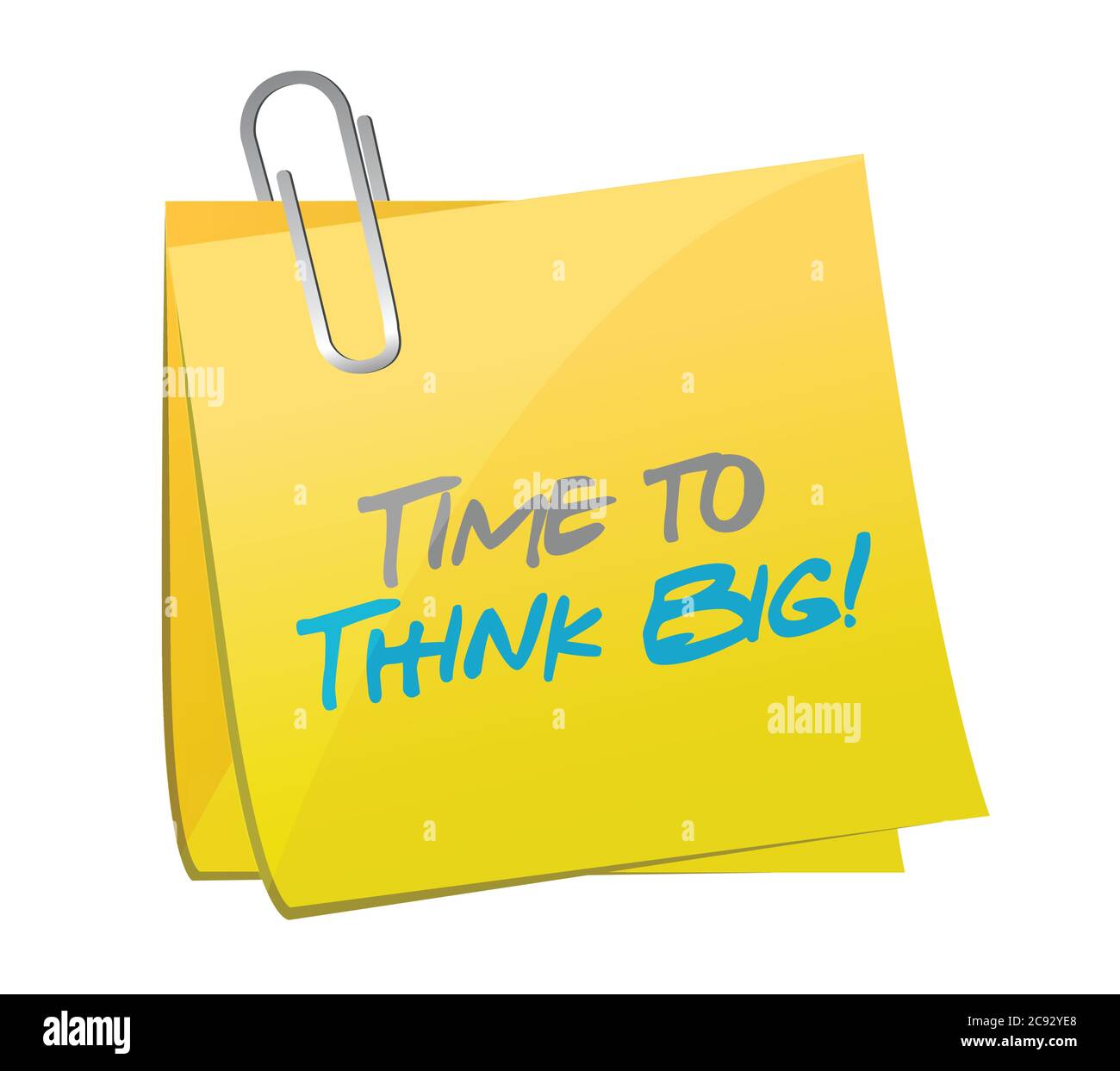 Time to think big post illustration design over a white background Stock Vector