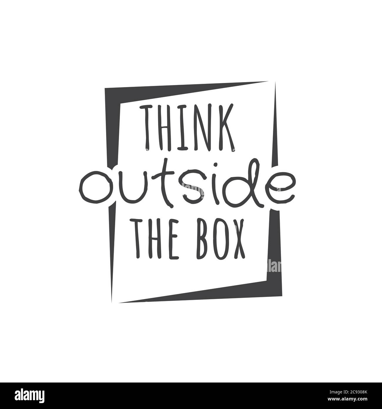think outside the box icon isolated on white background from design thinking collection. think outside the box icon trendy and modern think outside th Stock Vector