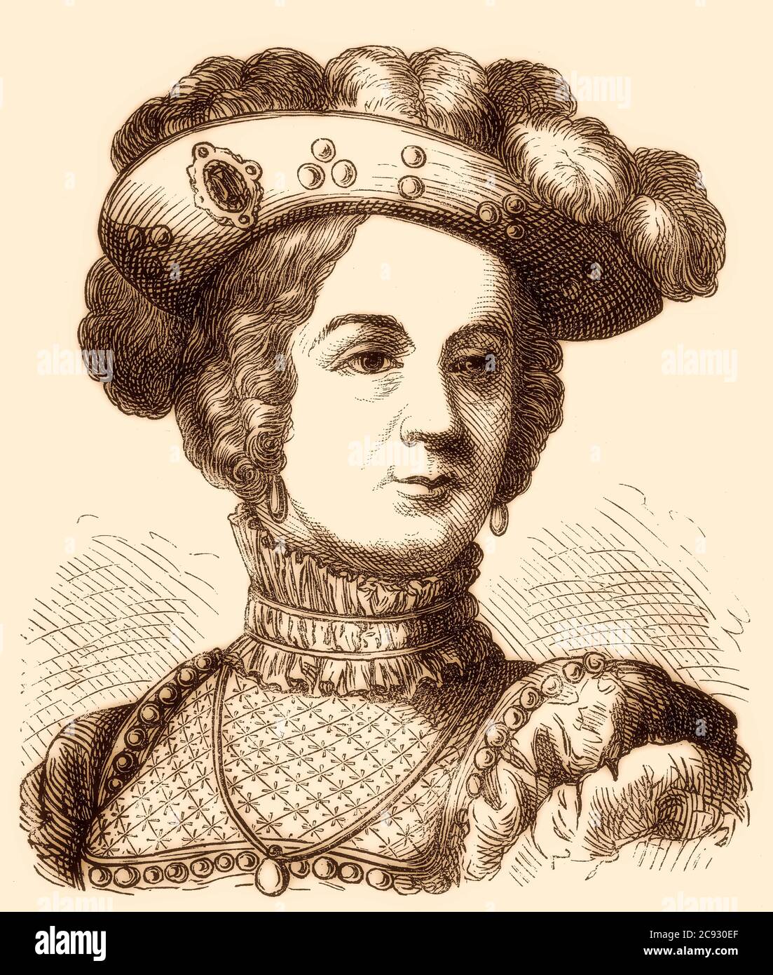 Margaret of Valois, 1553 –1615, a French princess of the Valois dynasty ...