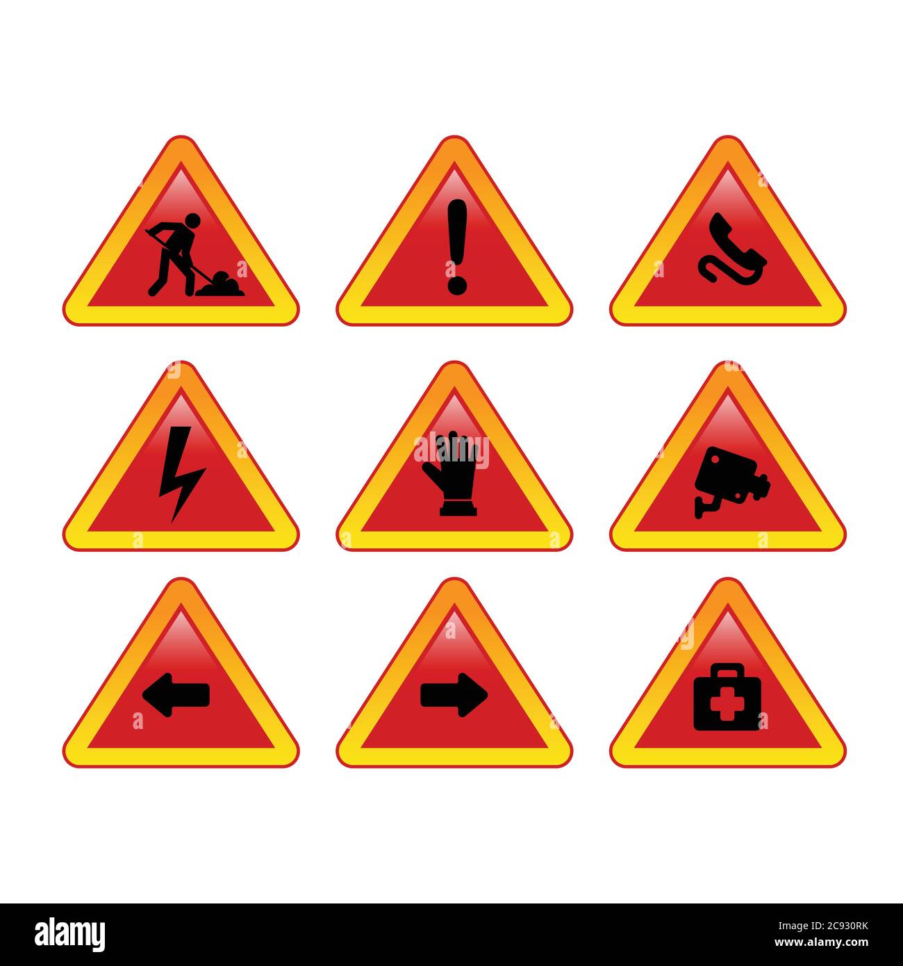 under construction website and road sign vector Stock Vector