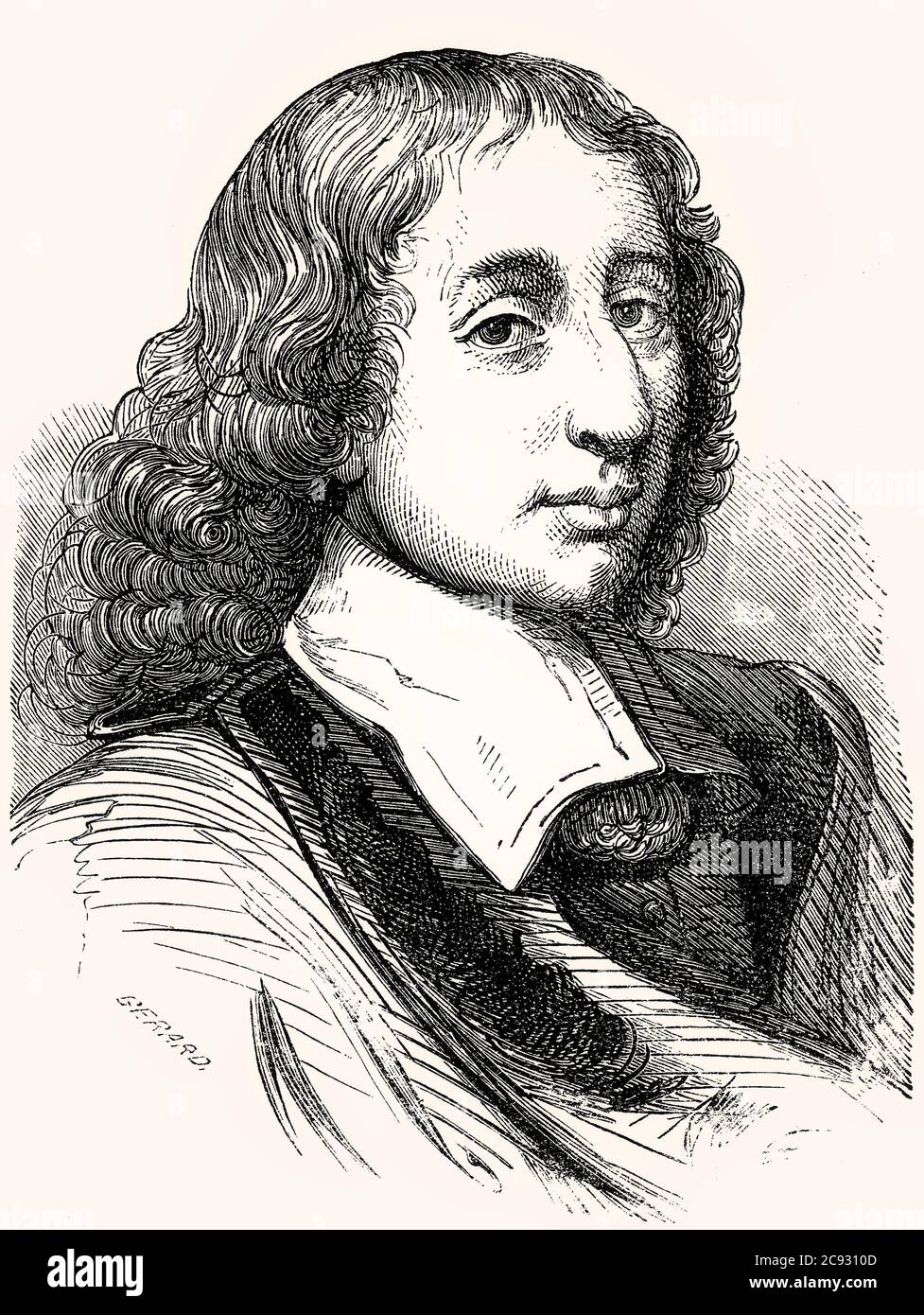 French physicist and mathematician Blaise Pascal, Gallic warrior  Vercingetorix and Catholic Pope Urbain, also Urban II on plaque, stumbling  stone, marker on the asphalt, C - Album alb9862512