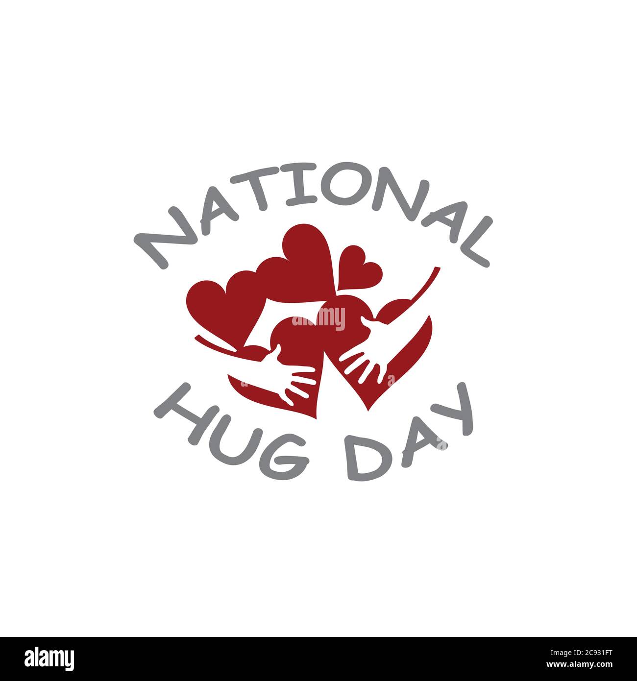 Happy National Hug Day Vector Illustration. Suitable for poster, banner