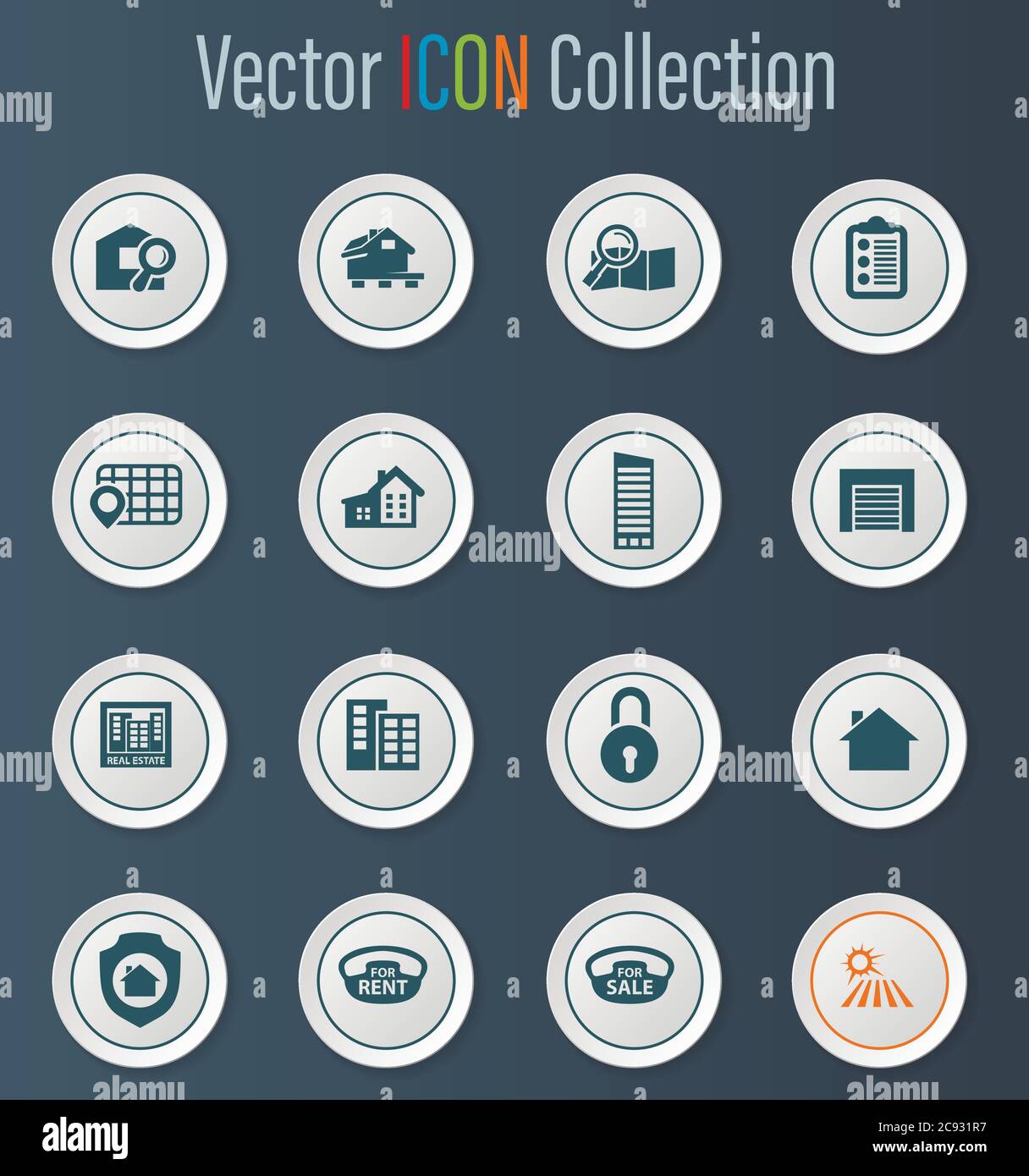 Real estate icons set Stock Vector Image & Art - Alamy
