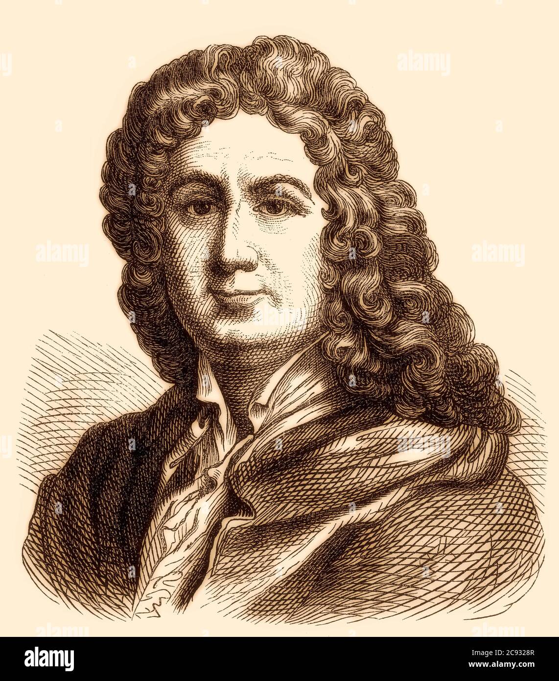 Alain-René Lesage, 1668 – 1747, a French novelist and playwright Stock Photo