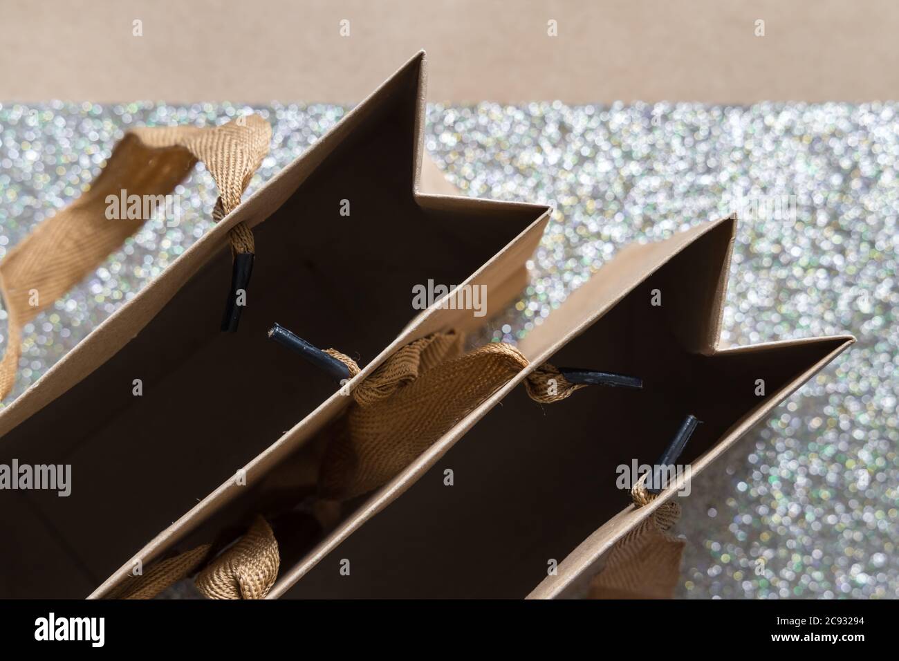 Brown paper shopping bags Stock Photo Alamy