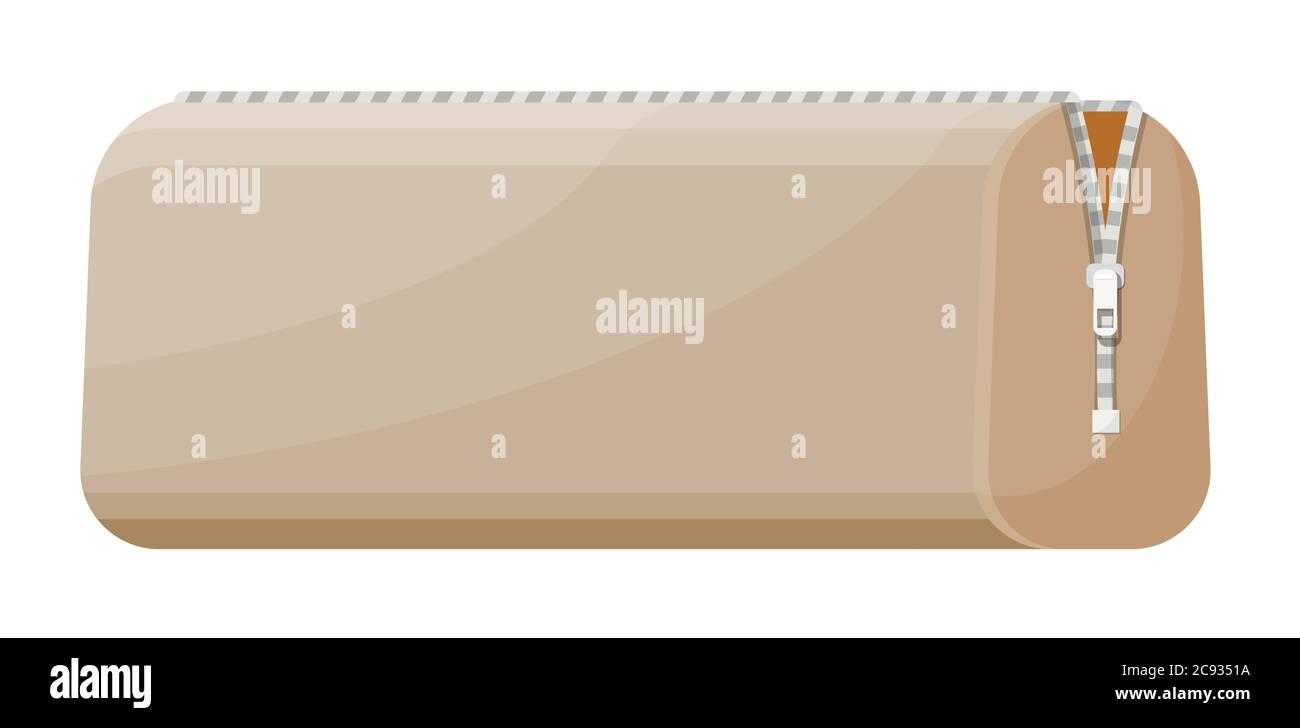 Empty stationery pen pencil case. Neseser travel bag with zip lock