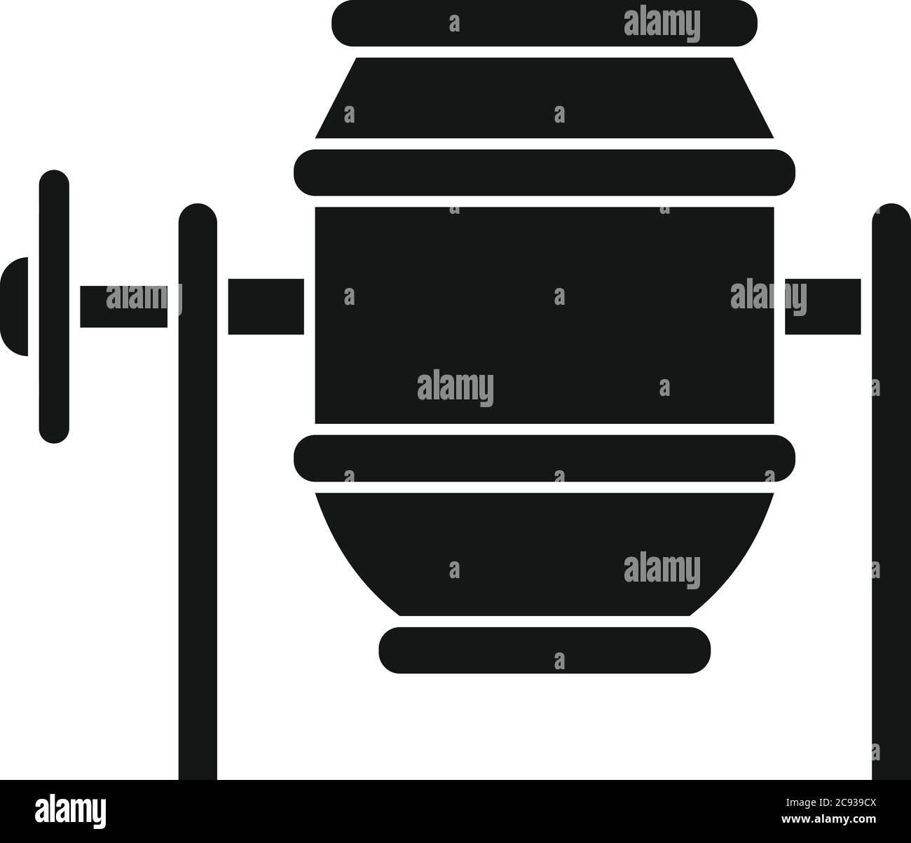 Concrete mixer icon. Simple illustration of concrete mixer vector icon