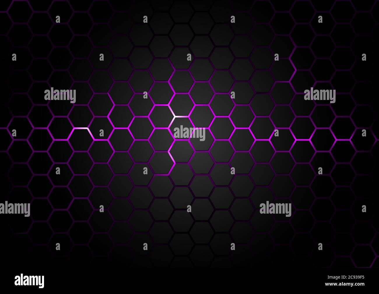 Black Hexagonal Pattern on Purple Magma Background Stock Vector Image ...