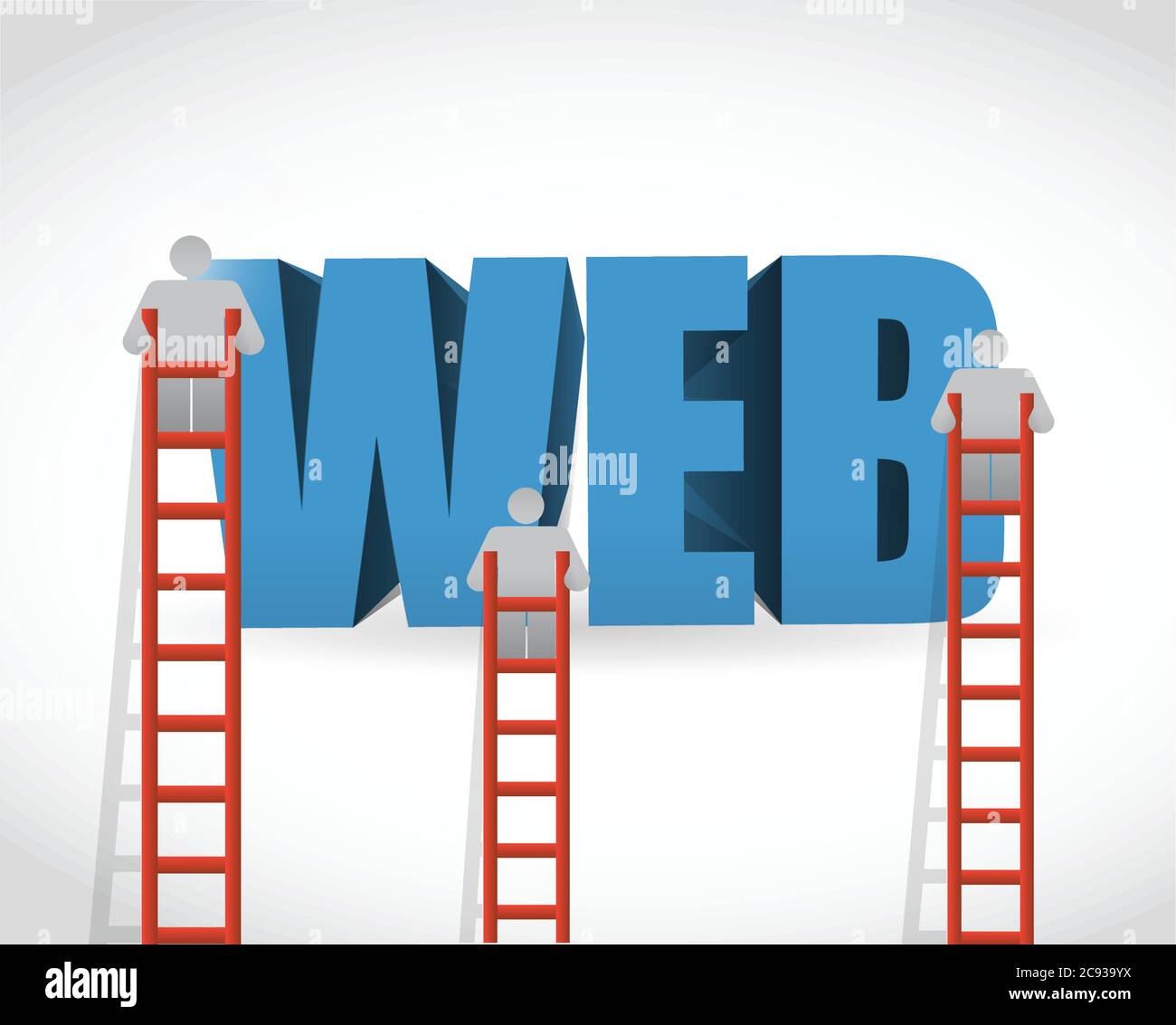 Web ladder illustration design over a white background Stock Vector