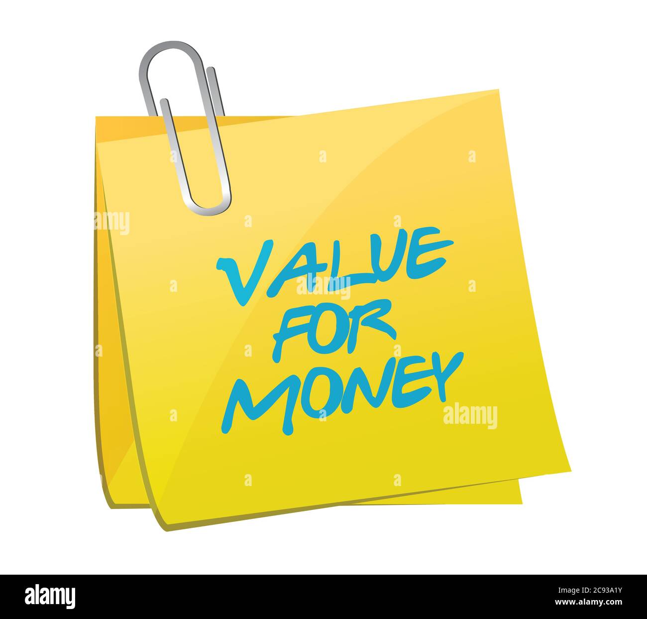 Value for money post message illustration design over a white