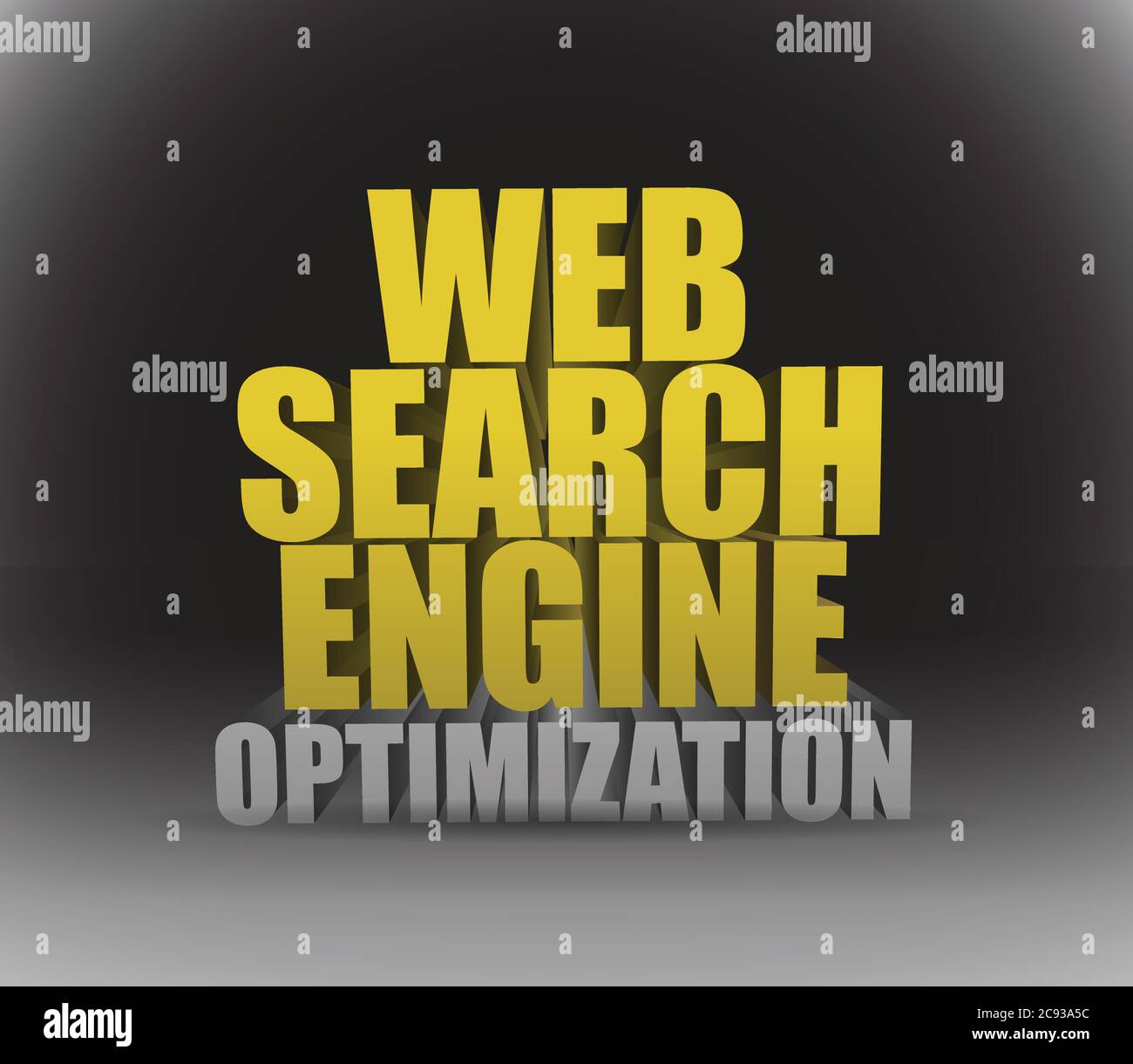 Web search engine optimization sign illustration design over a black background Stock Vector