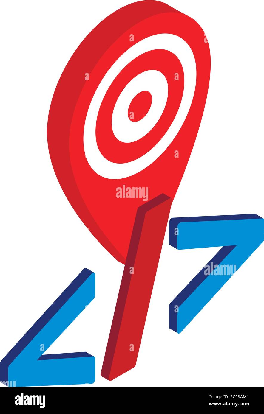 Local seo icon, isometric style Stock Vector