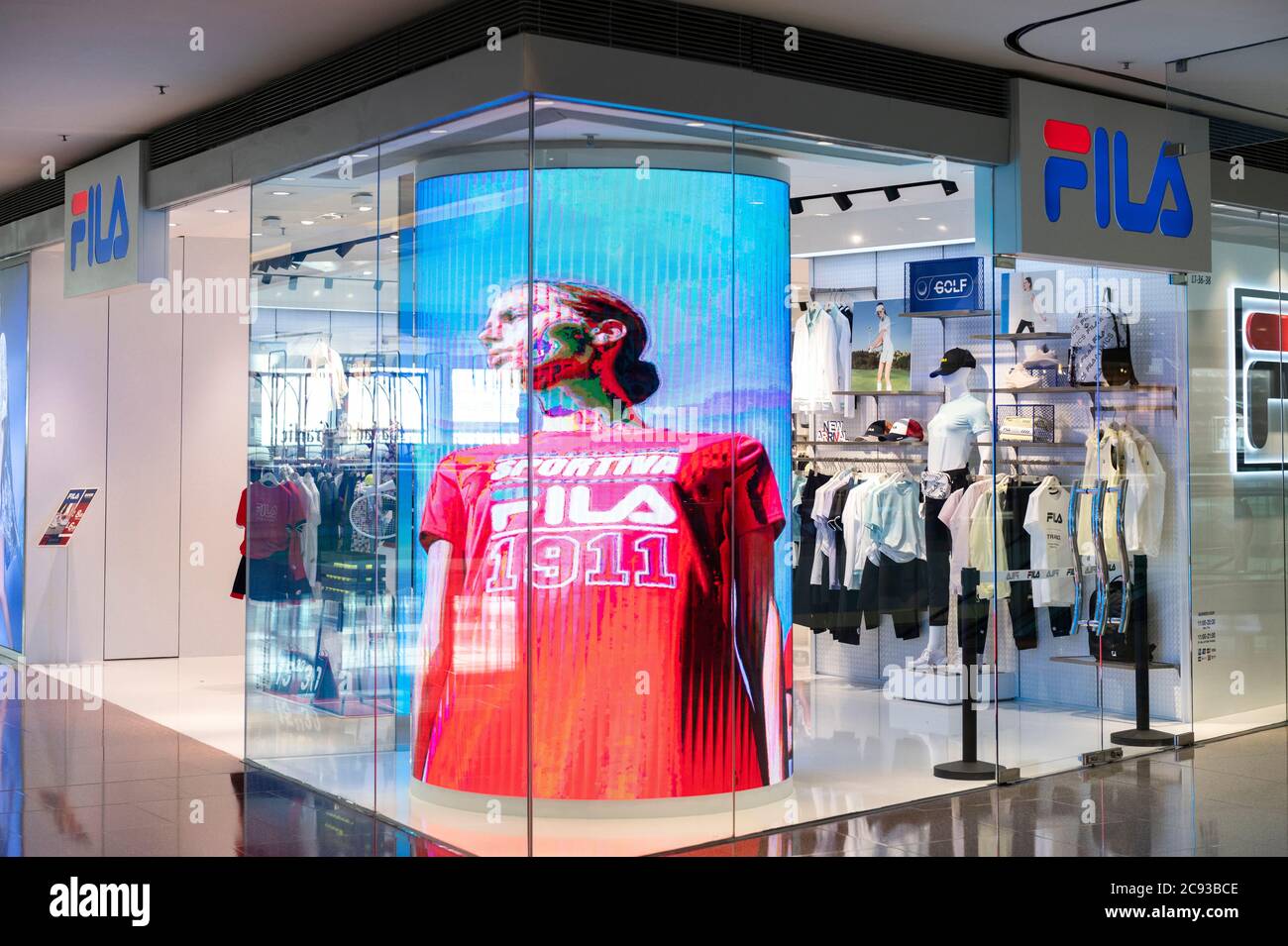 Hong Kong, China. 28th July, 2020. Italian sporting goods brand Fila store  seen in Hong Kong. Credit: SOPA Images Limited/Alamy Live News Stock Photo  - Alamy
