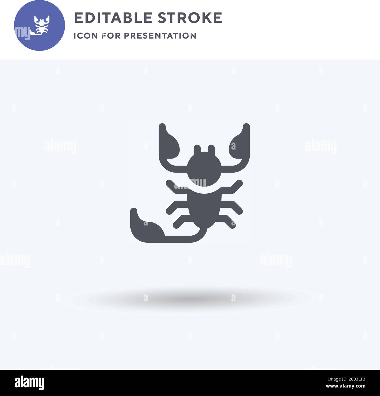 Scorpion icon vector, filled flat sign, solid pictogram isolated on ...