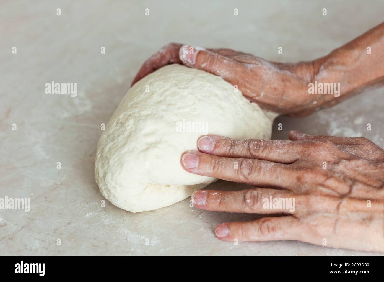 women's hands kneading making dough for dumplings Stock Photo - Alamy