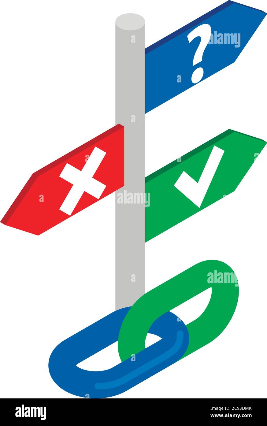 Link building icon, isometric style Stock Vector