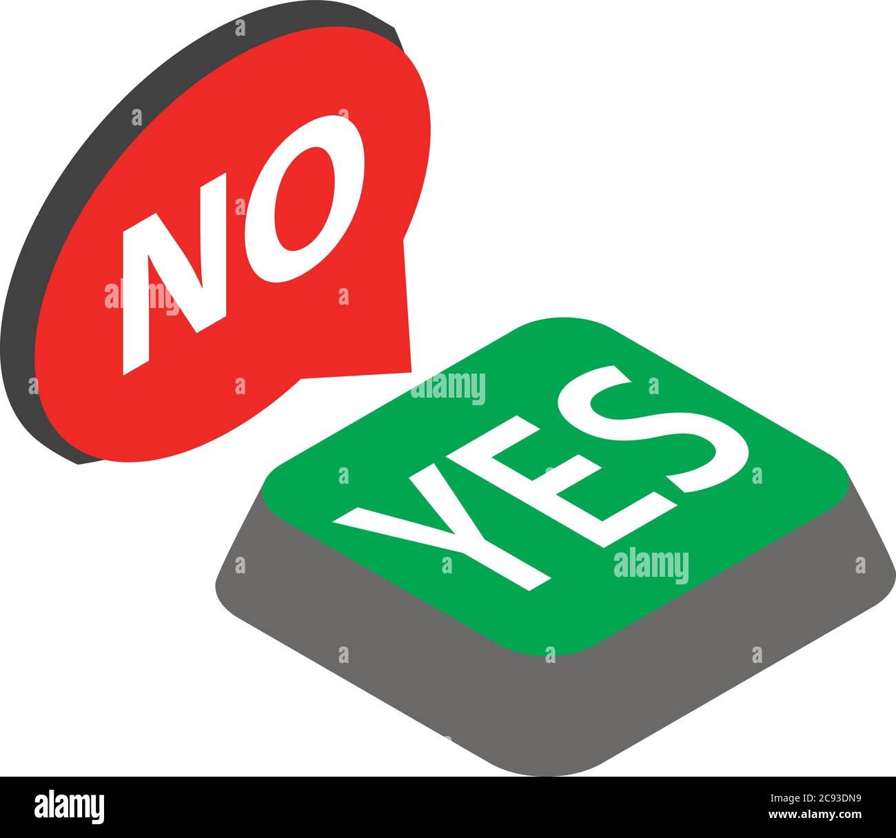 Choice answer icon, isometric style Stock Vector