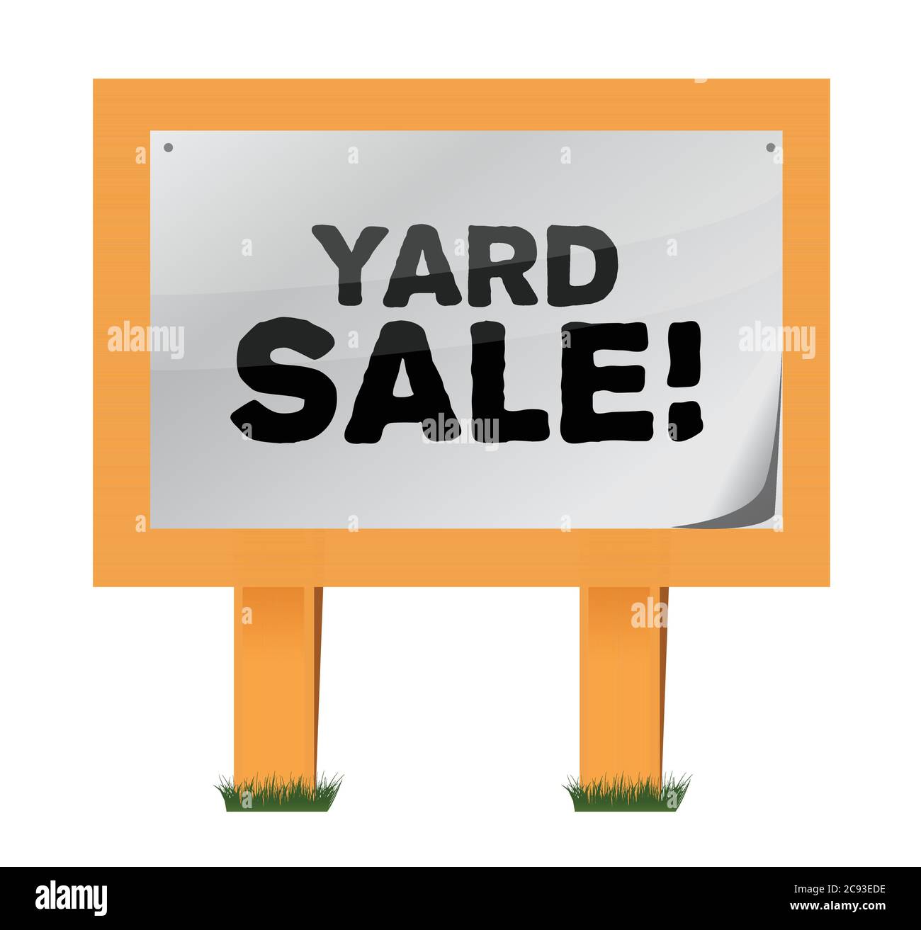 Yard sale sign illustration design over a white background Stock Vector