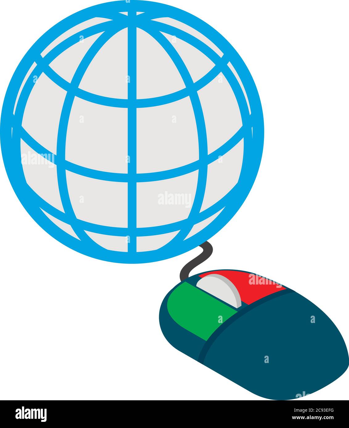 Global communication icon, isometric style Stock Vector